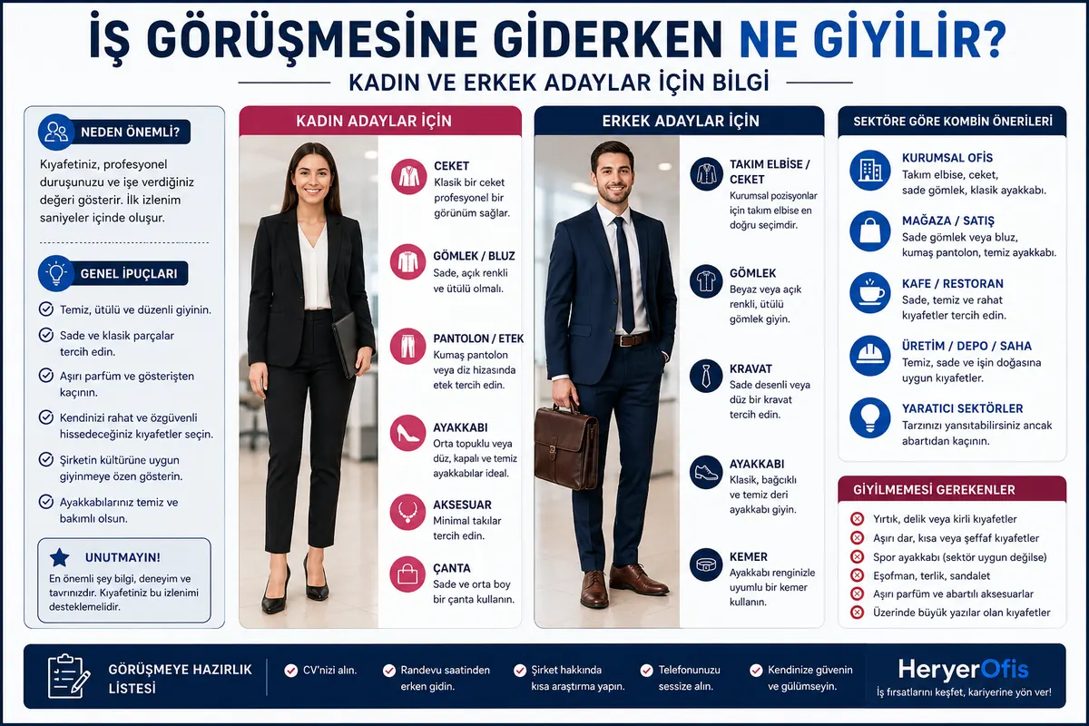 İş Görüşmesine Giderken Ne Giyilir? Kadın ve Erkek Adaylar İçin Bilgi