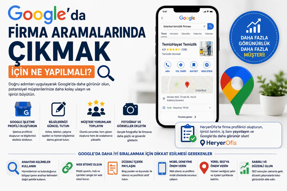 Google’da Firma Aramalarında Çıkmak İçin Ne Yapılmalı?