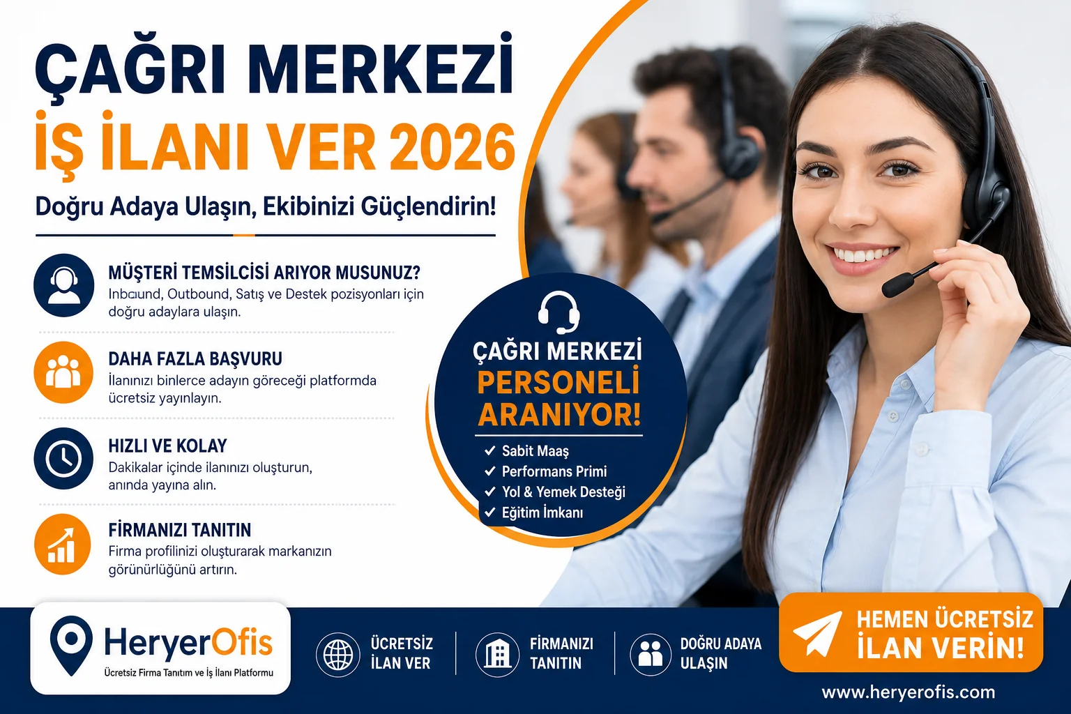Çağrı Merkezi İş İlanı Ver 2026: Çağrı Merkezi Elemanı Arıyorum