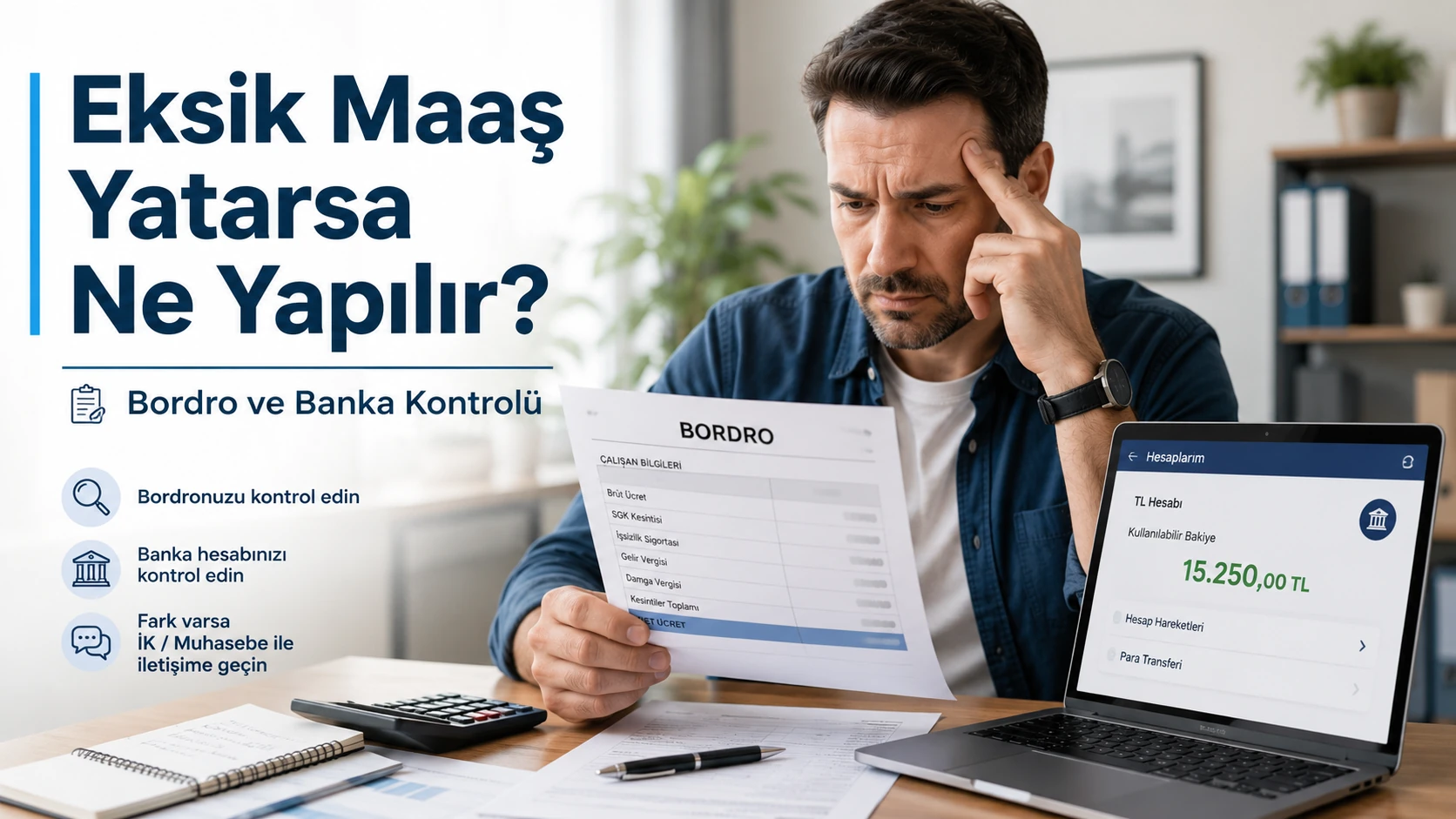 Eksik Maaş Yatarsa Ne Yapılır? Bordro ve Banka Kontrolü Rehberi